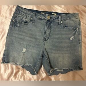 Seven7 Blue Distressed Jean Shorts